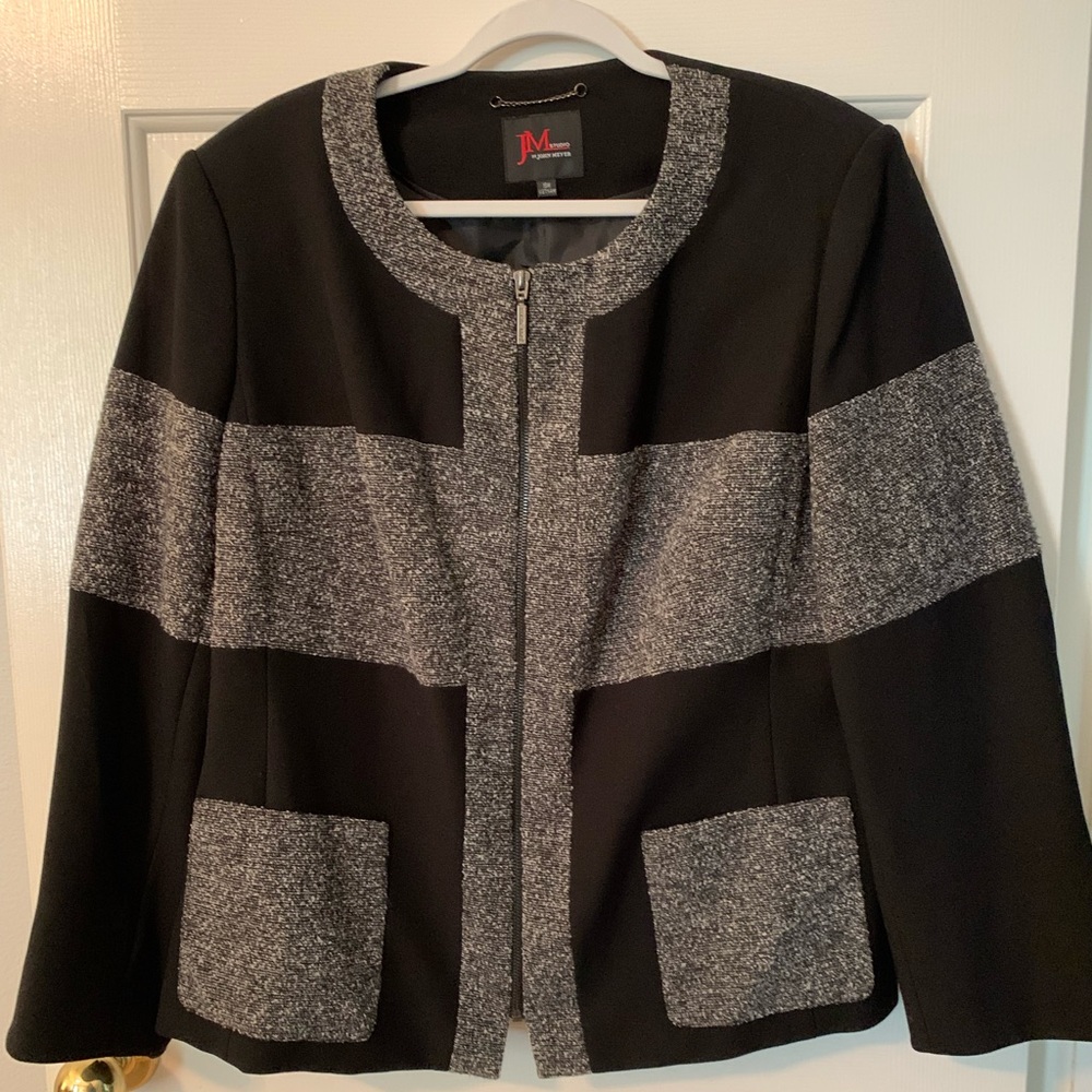 Women’s plus size JM Collection zip blazer